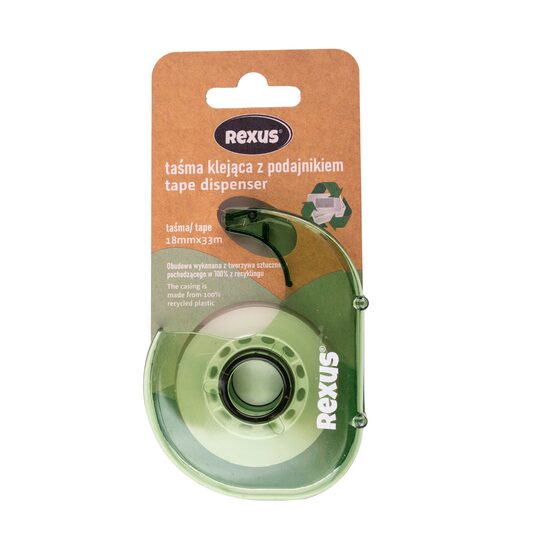 REXUS ECO līmlenta ar turētāju 1.8cm x 33m