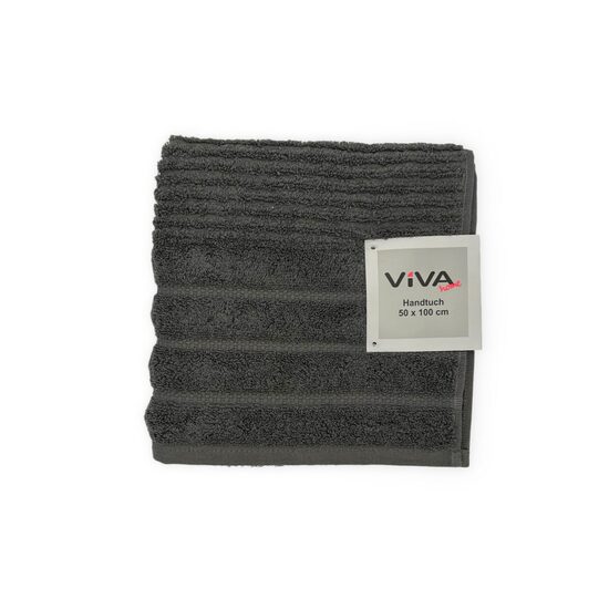 VIVA HOME "FIFI" vannas dvielis 50x100cm, 100% kokvilna, tumši pelēks