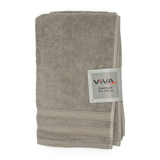 VIVA HOME "EVA" vannas dvielis 70x140cm, 100% kokvilna, gaiši pelēks