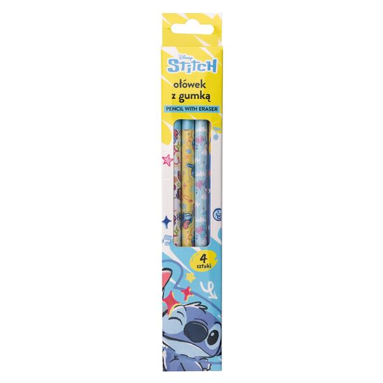 STITCH parastie zīmuļi ar dzēšgumiju, 4gab
