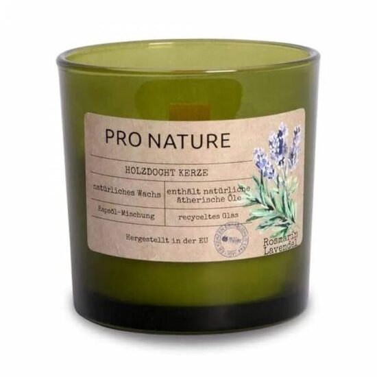 MULLER PRO NATURE rapšu vaska svece +/-40h, lavanda & rozmarīns