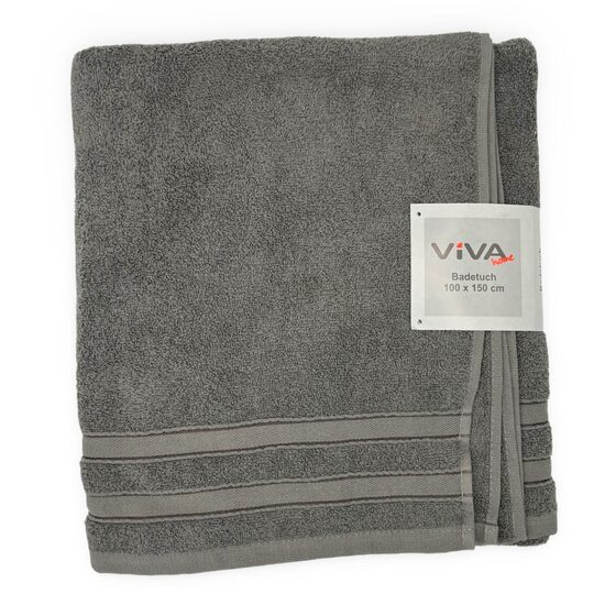 VIVA HOME "EVA" vannas dvielis 100x150cm, 100% kokvilna, tumši pelēks