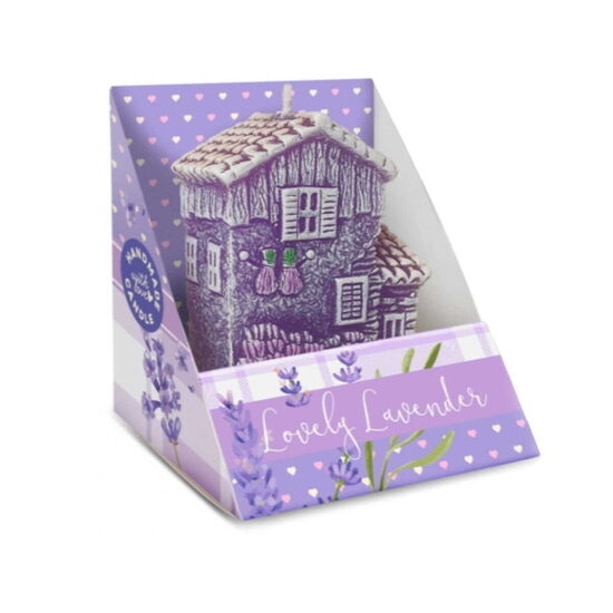 BARTEK "LAVENDER" "hand-made" aromātiskā svece h7.5cm, mājiņa