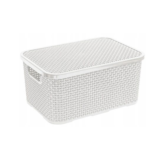 BRANQ mājas uzblabāšanas kaste ar vāku "rattan" pinumā 10L, 32x22x15cm