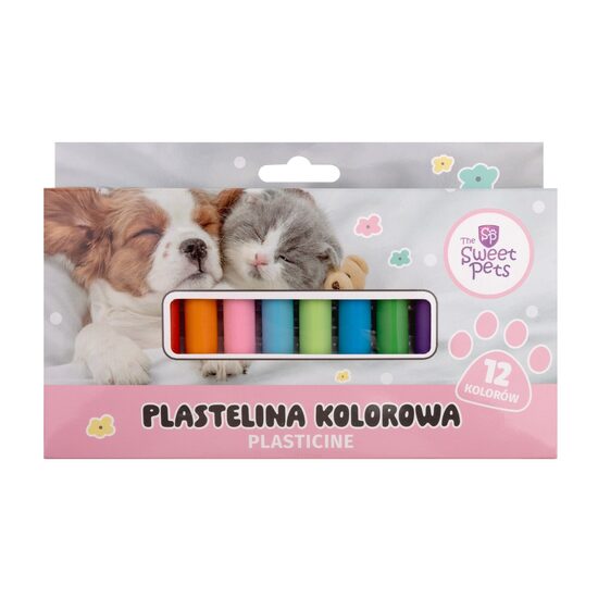 SWEET PETS plastalīns, 12 toņi