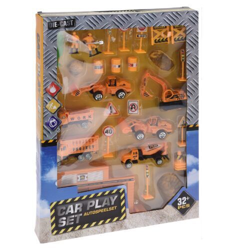Rotaļlieta "Profesiju auto komplekts" 29x40x4.5cm, celtniecības tehnika