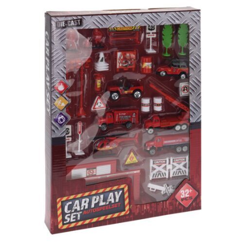 Rotaļlieta "Profesiju auto komplekts" 29x40x4.5cm, ugunsdzēsēji