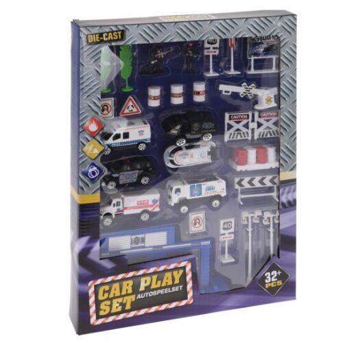 Rotaļlieta "Profesiju auto komplekts" 29x40x4.5cm, policija