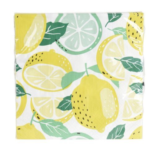 EXCELLENT HOUSEWARE salvetes 16gab, 33x33cm, citroni