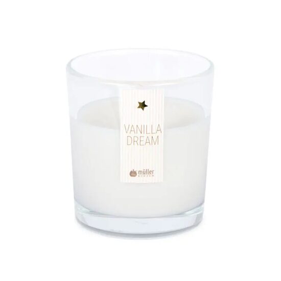 MULLER aromātiskā svece 8x7cm +/- 20h, vaniļas sapnis