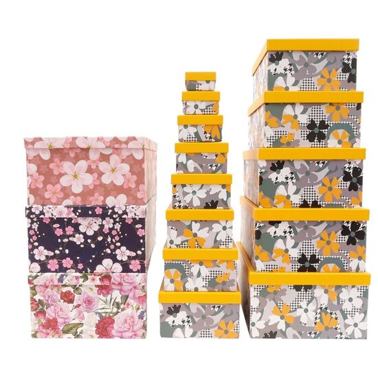 VIVA HOME dāvanu kaste FLOWERS 13x7.5x4.4cm