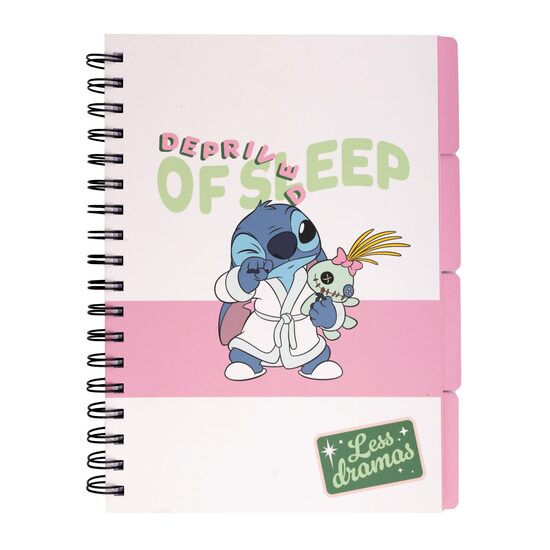 STITCH  rūtiņu klade B5, 96 lapas, cietie vāki, ar perforētu līniju, ar aploksni