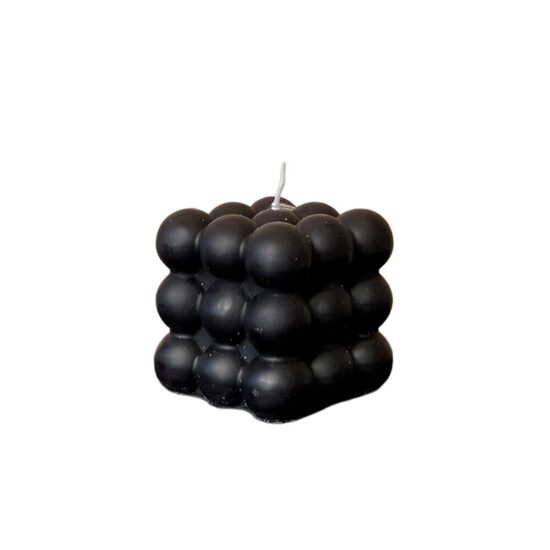 OUT-OF-THE-BLUE svece +/-6h, 6x6x5.5cm, melna