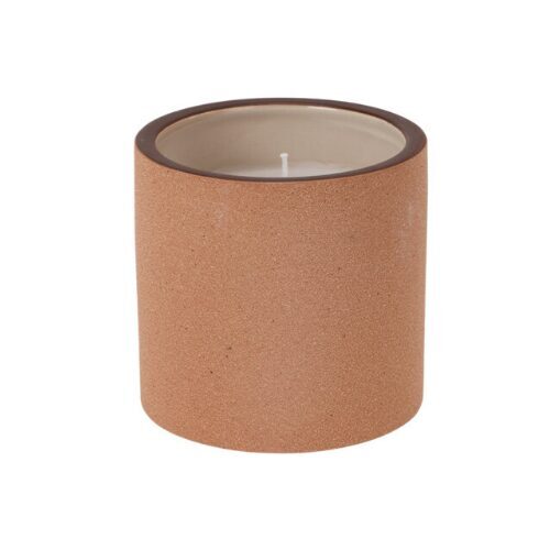 Citronella aromāta svece keramikas traukā 12x10cm, 30h, brūna