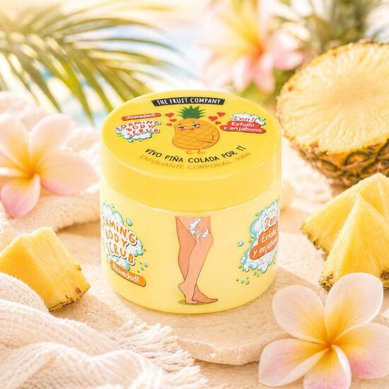 THE FRUIT COMPANY putojošs ķermeņa skrubis PINA COLADA, 400ml