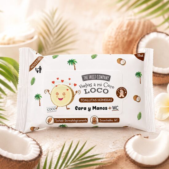 THE FRUIT COMPANY salvetes rokām, sejai un tualetei, COCO, 15 gab.