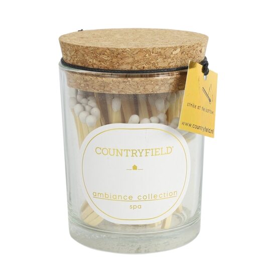 COUNTRYFIELD sērkociņi stikla trauciņā d7c, x h9.5cm