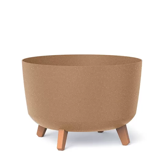 GRACIA ECO WOOD pārstrādātas plastmasas un koksnes puķu pods, ārtelpu un iekštelpu, d39/h26cm