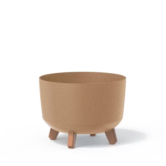 GRACIA ECO WOOD pārstrādātas plastmasas un koksnes puķu pods, ārtelpu un iekštelpu, d29/h22cm