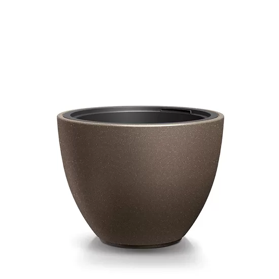 HEOS ECO WOOD pārstrādātas plastmasas, kafijas un koksnes puķu pods, ārtelpu un iekštelpu, d39/h30cm