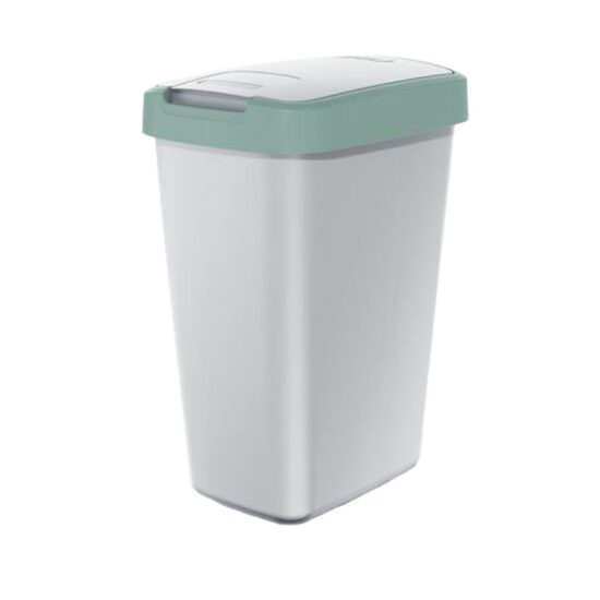 KEDEN COMPACTA plastmasas atkritumu tvertne 25L, balta+zaļš vāks