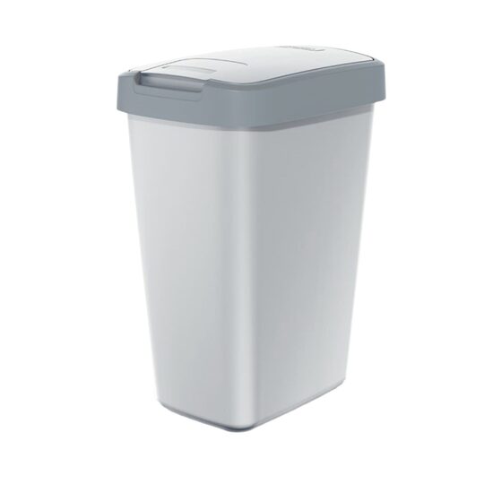 KEDEN COMPACTA plastmasas atkritumu tvertne 12L, balta+pelēks vāks