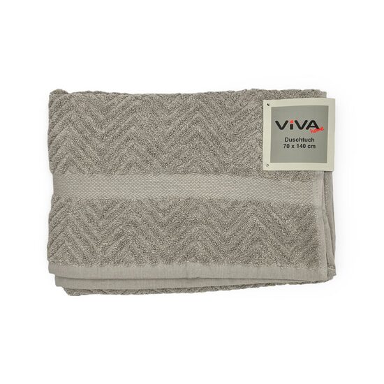 VIVA HOME "JAQ" vannas dvielis 70x140cm, 100% kokvilna, gaiši pelēks