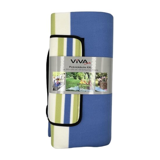 VIVA HOME piknika pleds 200x200cm, zils