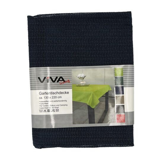 VIVA HOME ārtelpu galdauts no mīkstām LFGB putām 130x220cm, tumši zils