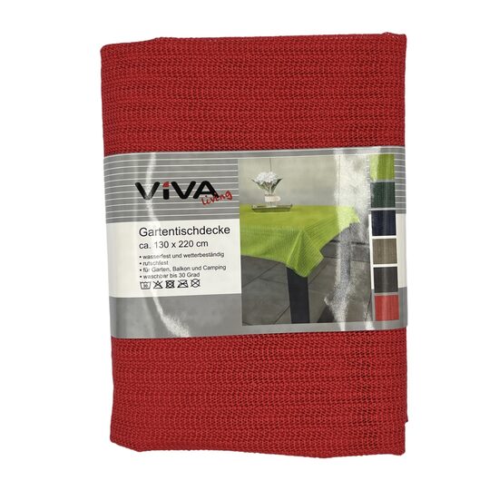 VIVA HOME ārtelpu galdauts no mīkstām LFGB putām 130x220cm, sarkans