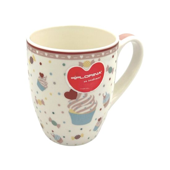 MUFFI porcelāna krūze 400ml, punktiņi