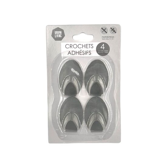 URBAN LIVING pašlīmējamo āķu komplekts 4gab, ovāls