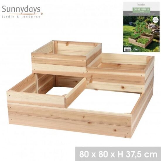 SUNNYDAYS koka rāmis dobēm 80x80xh37cm