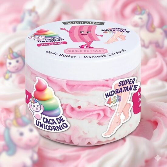 THE FRUIT COMPANY ķermeņa krēms STRAWBERRY BUBBLE GUM, 250g