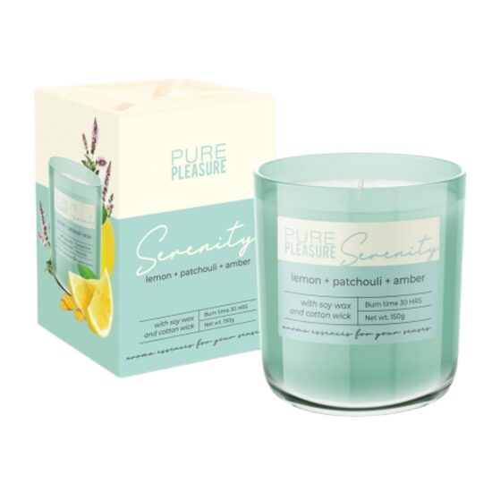 BARTEK "SERENITY" aromātiskā svece ar sojas vasku +/-33h