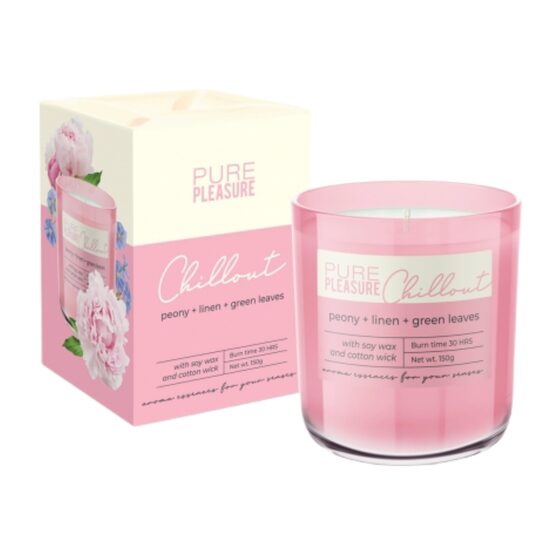 BARTEK "CHILLOUT" aromātiskā svece ar sojas vasku +/-33h