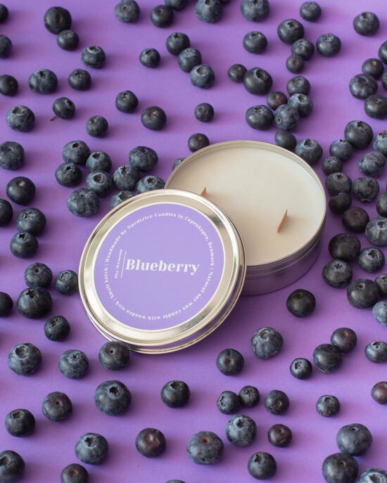 NORDTRICE "hand-made" aromātiskā sojas vaska svece +/-20h, mellenes