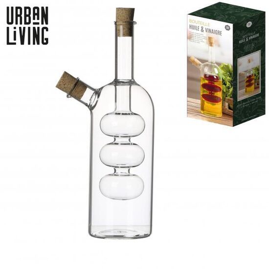 URBAN LIVING stikla pudele olīveļļas un balzāmetiķa uzglabāšanai