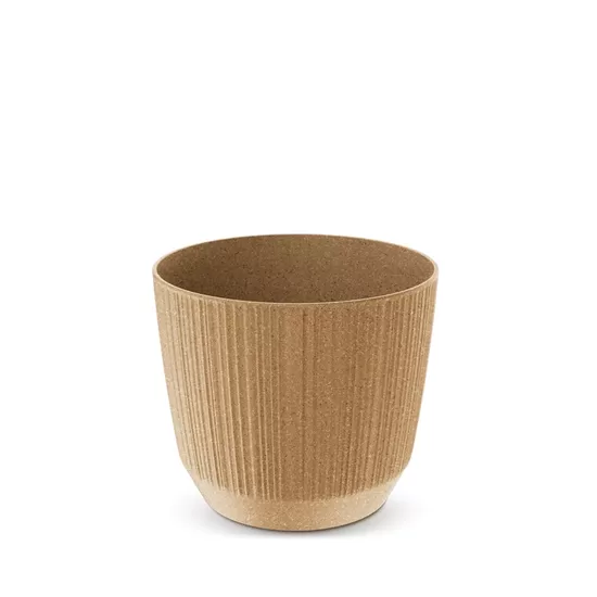 RYFO ECO WOOD pārstrādātas plastmasas un koksnes puķu pods, ārtelpu un iekštelpu, d19/h17cm