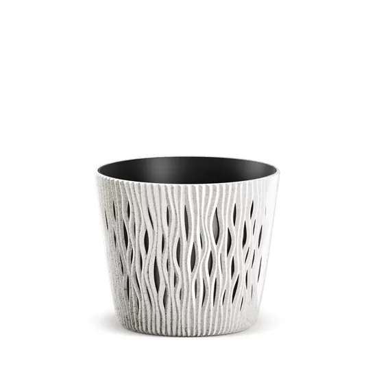 SANDY ECO WOOD pārstrādātas plastmasas un koksnes puķu pods, ārtelpu un iekštelpu, d26/h22cm