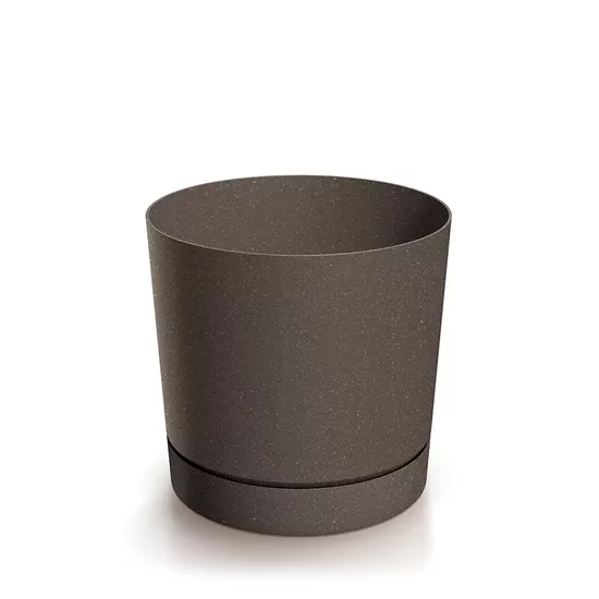 TUBO ECO WOOD pārstrādātas plastmasas, kafijas un koksnes puķu pods, ārtelpu un iekštelpu, d24/h23cm