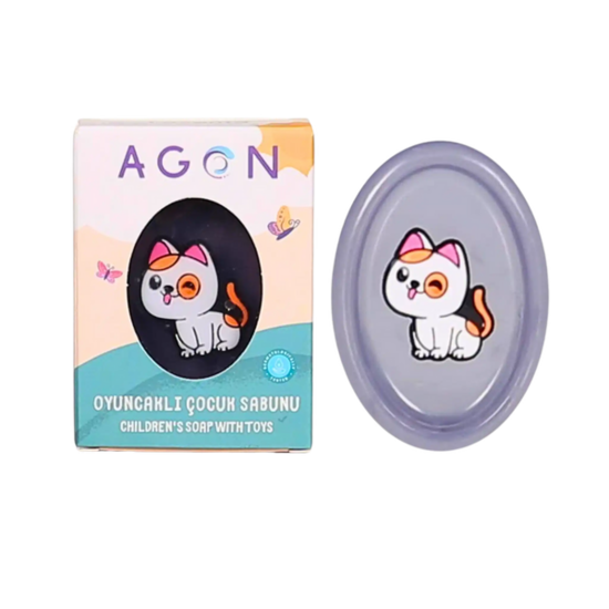 AGON maigas ziepes ar rotaļlietu, 50gr, lavandas aromāts