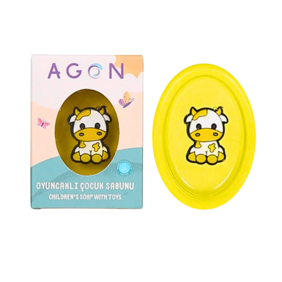 AGON maigas ziepes ar rotaļlietu, 50gr, citronu aromāts