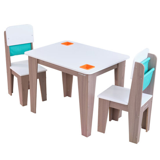 KID KRAFT koka galds ar diviem krēsliem 81x60x61cm