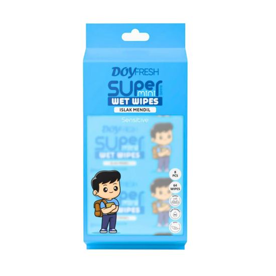 DOYFRESH mitrās salvetītes "On the go" 8 iepakojumi, katrā 8 salvetes