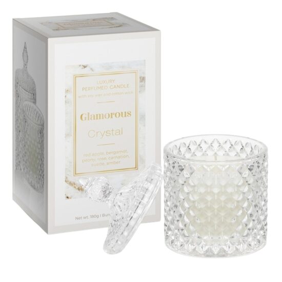 BARTEK "CRYSTAL" premium aromātiskā svece ar sojas vasku +/-45h