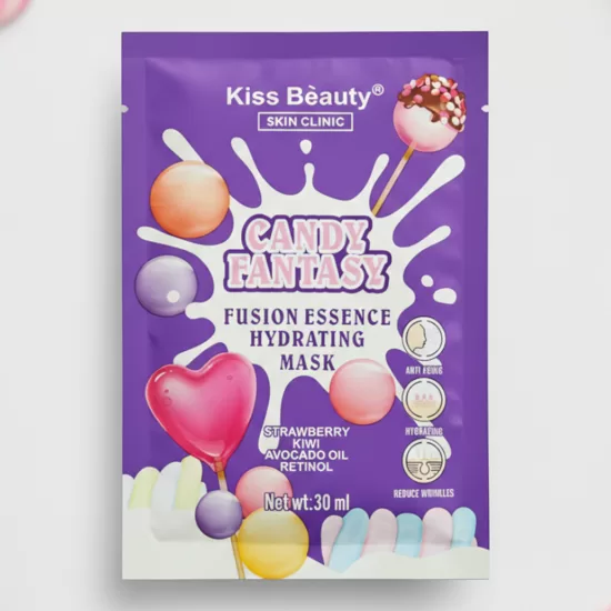 KISS BEAUTY auduma sejas maska CANDY, 1gab/30ml