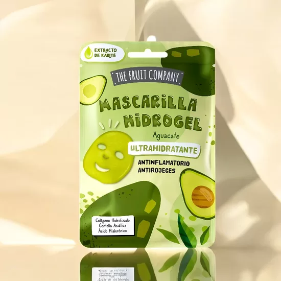 THE FRUIT COMPANY hidrogēla mitrinoša sejas maska, AVOCADO, 31g
