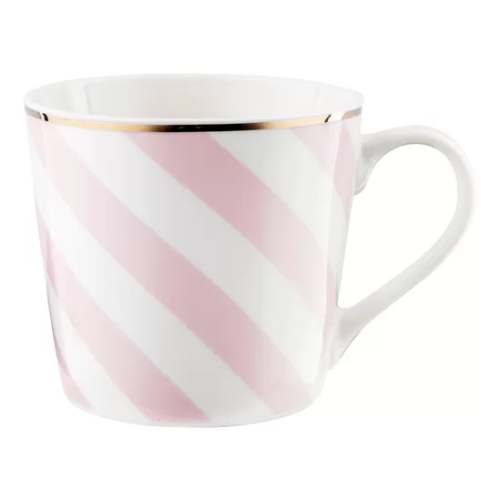 GEOMETRIC porcelāna krūze 400ml, rozā