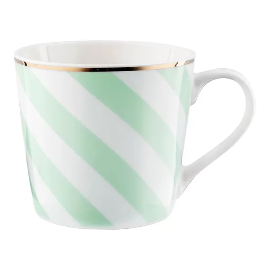 GEOMETRIC porcelāna krūze 400ml, zaļa